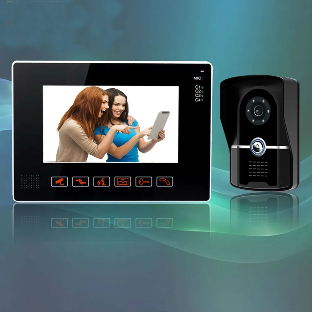 

YobangSecurity 9" Video Audio Intercom Doorbell Video Door Phone Bell Access Control 1 Camera 1 Monitor for Home Security System