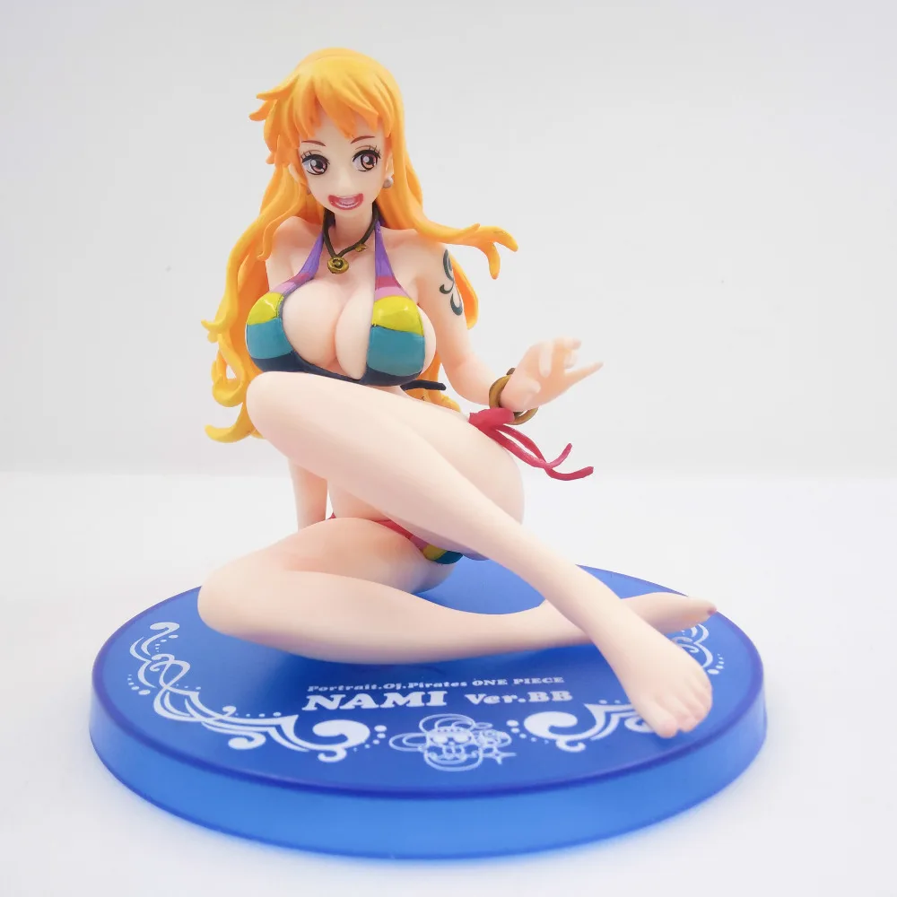 13 см цельная фигурка Nami BB версия Luffy сидя бикини девушка сексуальная героя из