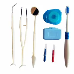 Зуб Кисточки рот зеркало Межзубные щётки зубные Вышивка Крестом Нить устные чистые Инструменты ортодонтического Средства ухода за
