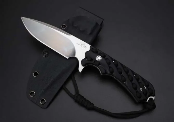 Shootey M4 туристический нож с фиксированным клинком, 7Cr17 лезвие G10 веревочной ручкой охотничий нож