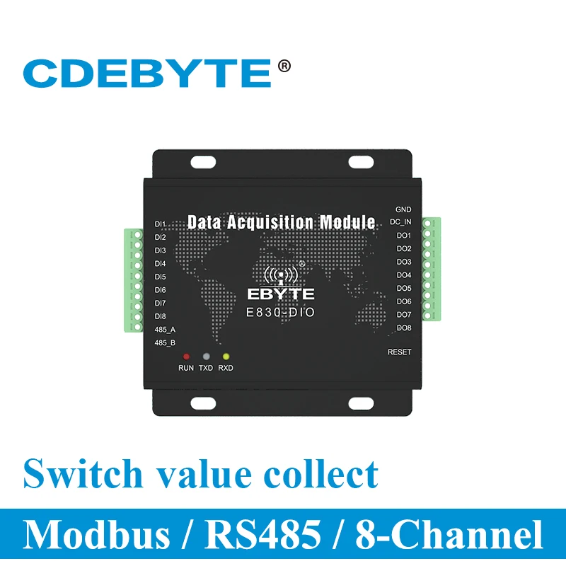 

Digital Signal Acquisition Modbus RTU RS485 E830-DIO(485-8A) 8 Channel Serial Port Server Switch Quantity Collection
