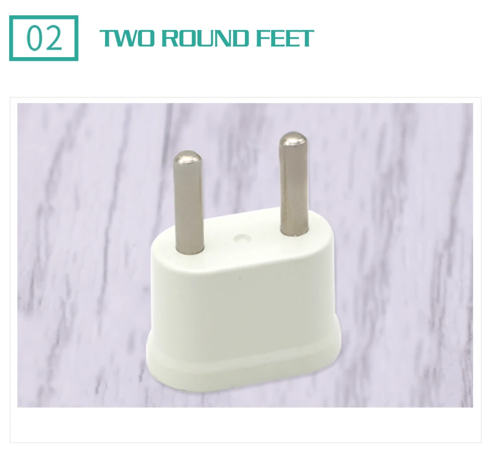 EU Adapter Plug USA to Euro Europe Travel Wall Electrical Power Charge Outlet Sockets US China to EU 2 Round Pin Plug Socket (10)