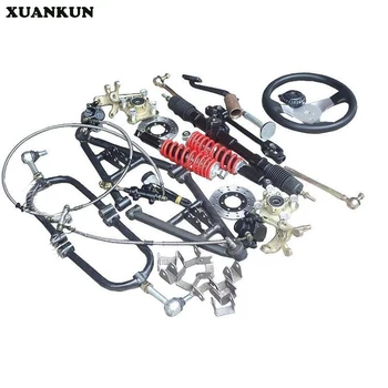 

XUANKUN DIY Self - Made Four - Round Karting Parts Modified Electric Vehicle Front Axle Suspension Steering Brake Drive System