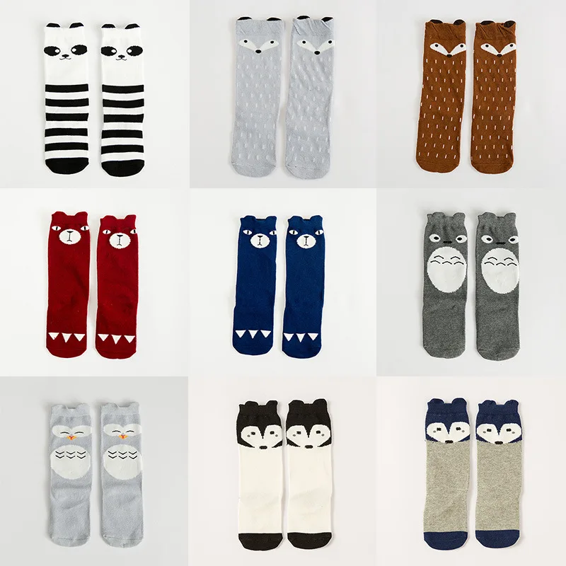 

Baby Girls leg warmer Foxs Cotton Cute Little Character high Knee Socks Kid Clothing Toddler boys Boot Cartoon Socks