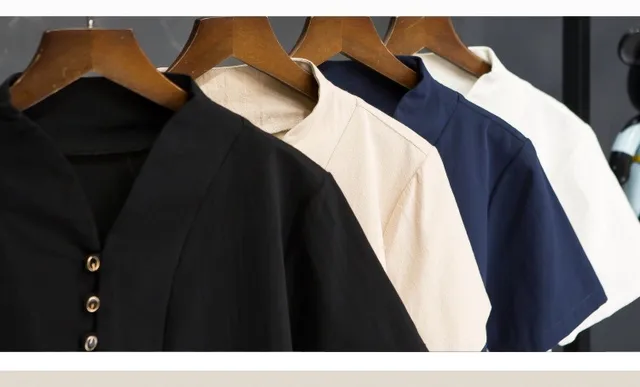 (Shirt + trousers) 2019 summer fashion men shirt Man Cotton and linen shirts Short sleeve men's casual shirts men size M to 5XL 16 O1CN01P0VDQo1eePa51cjhS2_!!678323896_
