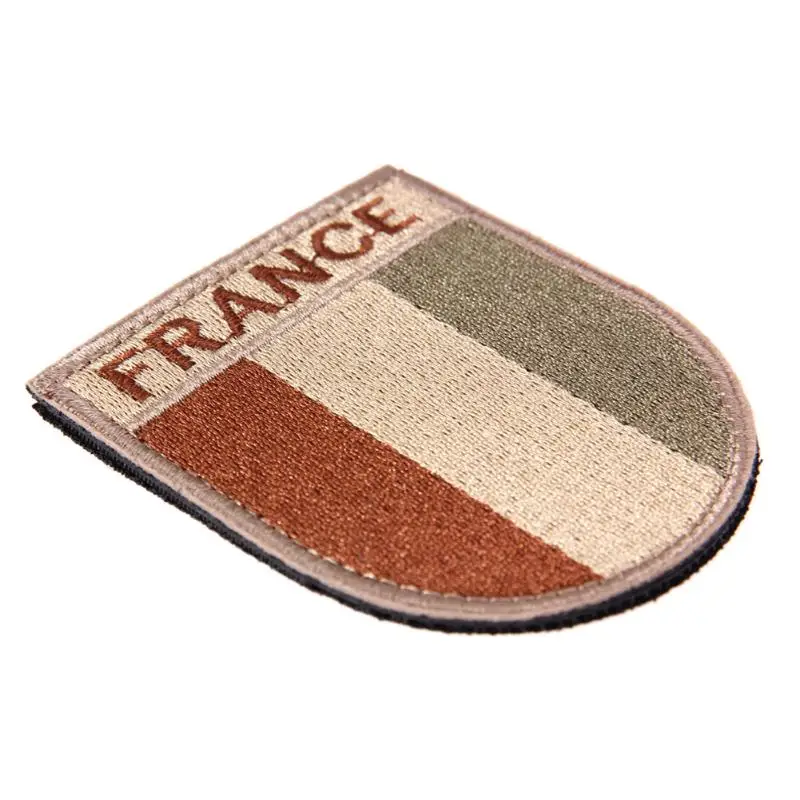 Франция шеврон с изображением флага наклейки на одежду сумка тактическая застежка петля патч боевой дух армии значки DIY Швейные аксессуары