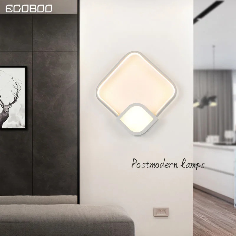 Modern minimalist led bedside lamp Nordic personality creative staircase aisle corridor bedroom wall lamp living room wall lamp