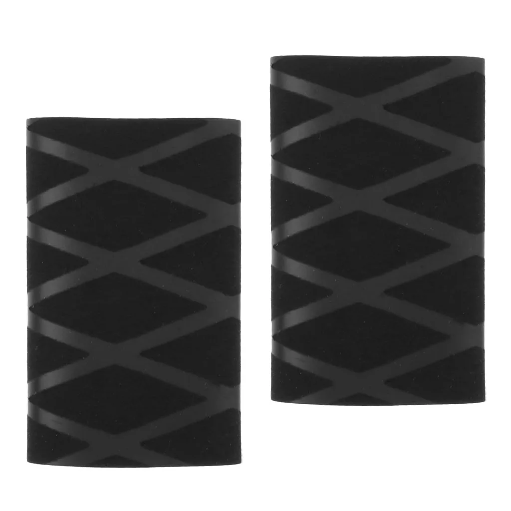 Count 2 Rubber Black Bat Handle Tape Grip Non-slip Guard Protector for Ping Pong Table Tennis