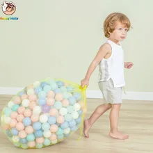 Happymaty 50 шт./партия, экологически чистые разноцветные шарики, пластиковые шарики для океана, забавные детские игрушки для плавания, бассейн, океан, волнистые шары, 7 см