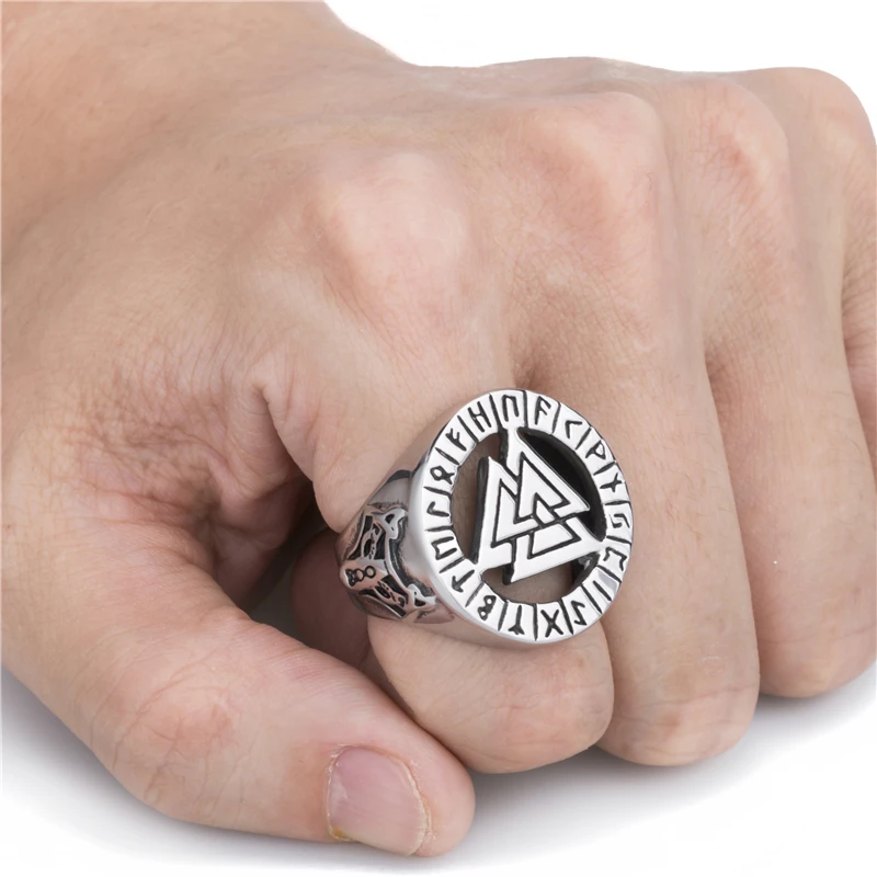 Valknut скандинавский символ Одина Норский Викинг серебряные украшения для мужчин