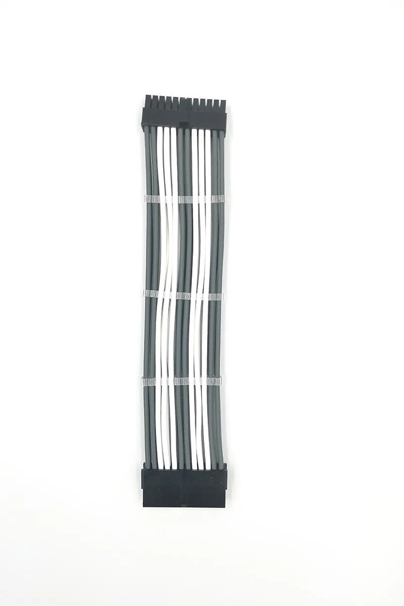 ATX 24Pin_Gray_White_extension cable