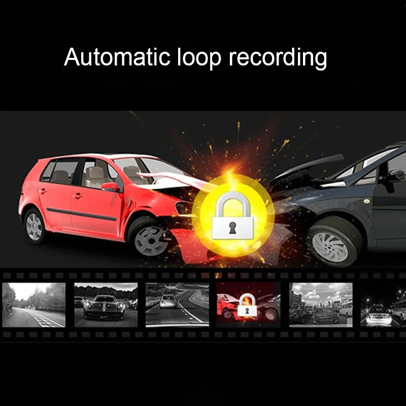 7 дюймов Видеорегистраторы для автомобилей Камера Сенсорный экран с разрешением Full HD 1080P видео Регистраторы Скорость измерения Dash Cam двойной объектив камера в зеркале заднего вида