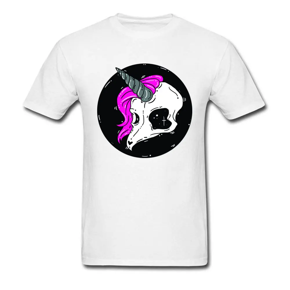 Geek Top T-shirts Family Round Collar Undead Unicorn 100% Cotton Man Tops T Shirt 3D Printed Short Sleeve Sweatshirts Undead Unicorn white