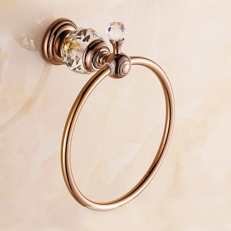 Роскошное кольцо для полотенец в ванную твердая латунь Полотенца стеллаж монтируемый на стену Аксессуары для ванной комнаты