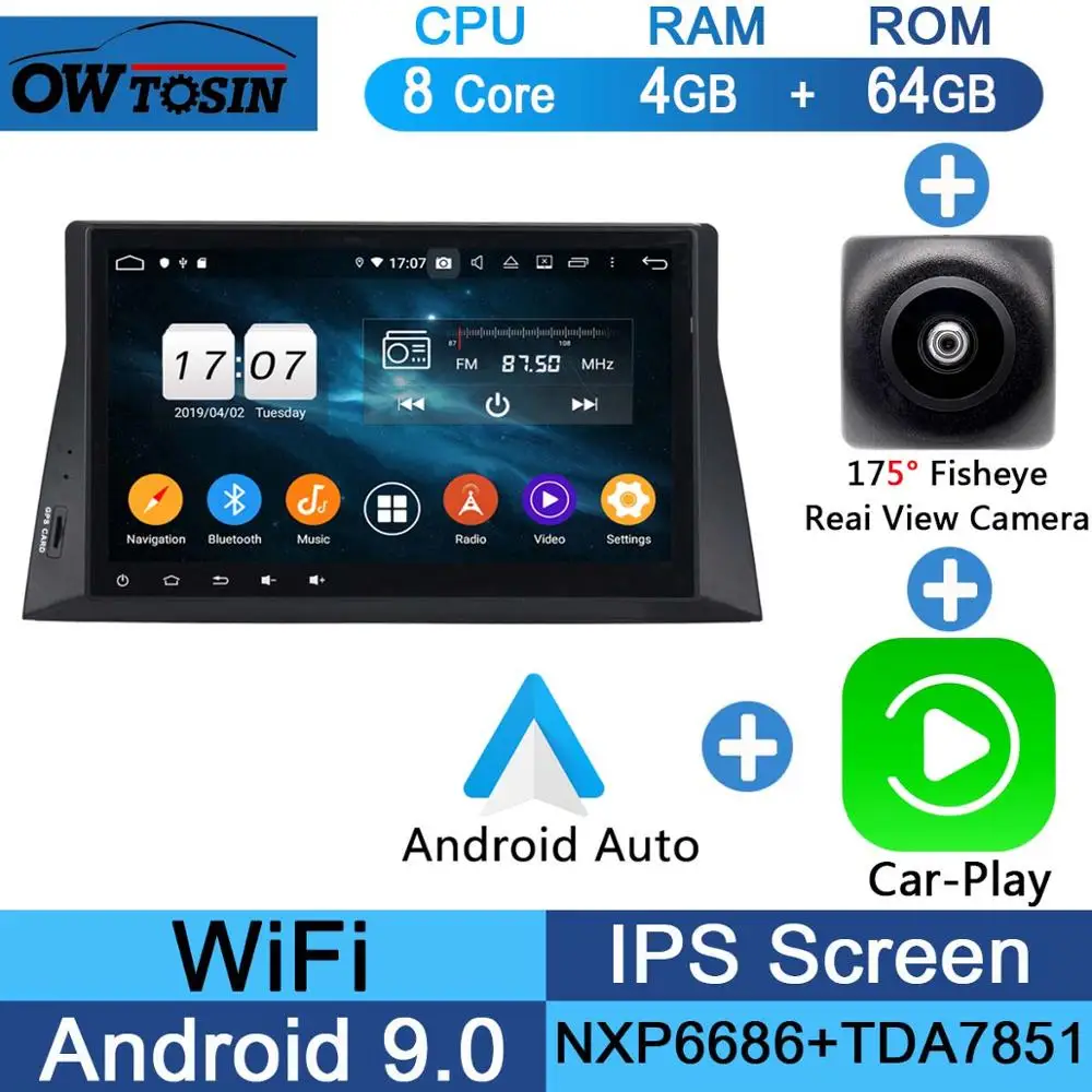 10," ips 8 ядерный 4 Гб ram+ 64 Гб rom Android 9,0 автомобильный DVD радио плеер gps для Honda Accord 8 2008 2009 2010 2011 низкий уровень DSP CarPlay - Цвет: Fisheye Carplay n A