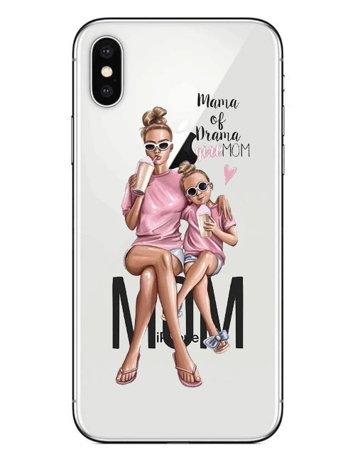 Мягкий силиконовый чехол из ТПУ для телефона Super mom dear mommy baby iPhone 5 5s SE 6 6S Plus 7 7P 8 8P X XS
