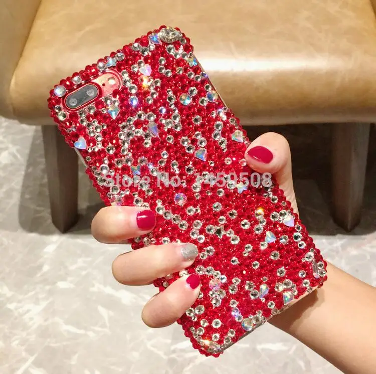 Для LG G5 G6 G7 G8 G8S ThinQ Q7 Q6 K40 K8 K10 2017 V10 V20 V30 Q Stylo 4 с инкрустированным стразами красного