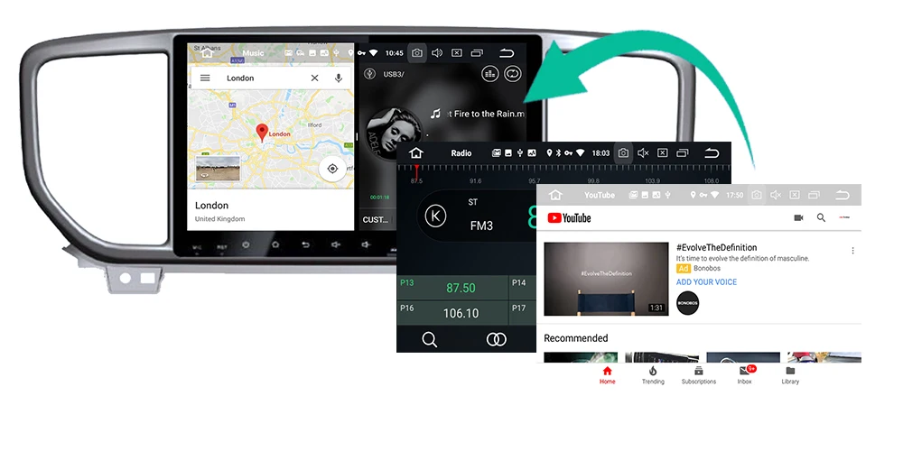 Top Belsee for Kia Sportage 2019 Android 9.0 Car Radio IPS Screen 8 Core 4GB 64GB 2 Din Stereo Audio Autoradio GPS Navigation Unit 4