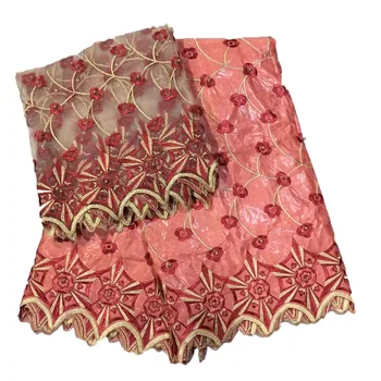 

African bazin riche getzner 2018 Bazin Riche Fabric Hot selling Bazin Riche Getzner with Blouse Embroidered Brocade Lace A298-1