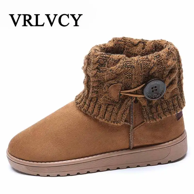 

Female Snow Boots Slim winter Boots Fashion Ankle Boots flat Botas Women winter warm Shoes woman winterschoenen vrouw