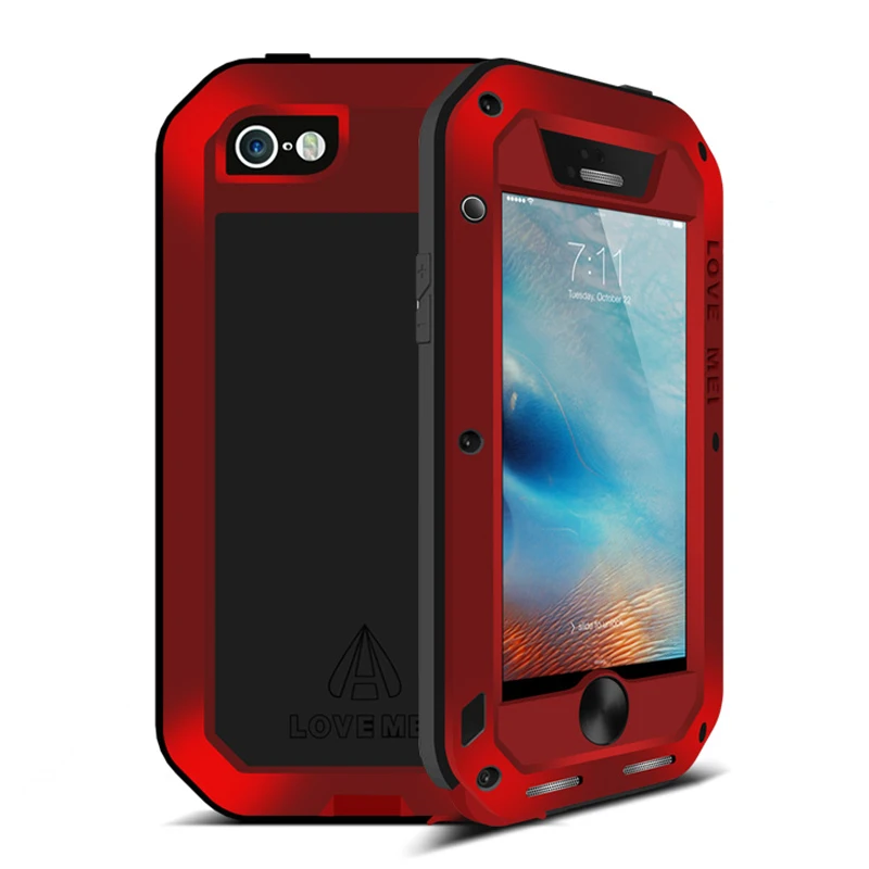 bilder für Für Apple iPhone 5 S Fall Doom Wasserdichter Shockproof Aluminium + Gorilla Glas Metall Rüstung Abdeckung Für Apple iPhone 5 fall Stoßfest bilder für Für Apple iPhone 5 S Fall Doom Wasserdichter Shockproof Aluminium + Gorilla Glas Metall Rüstung Abdeckung Für Apple iPhone 5 fall Stoßfest