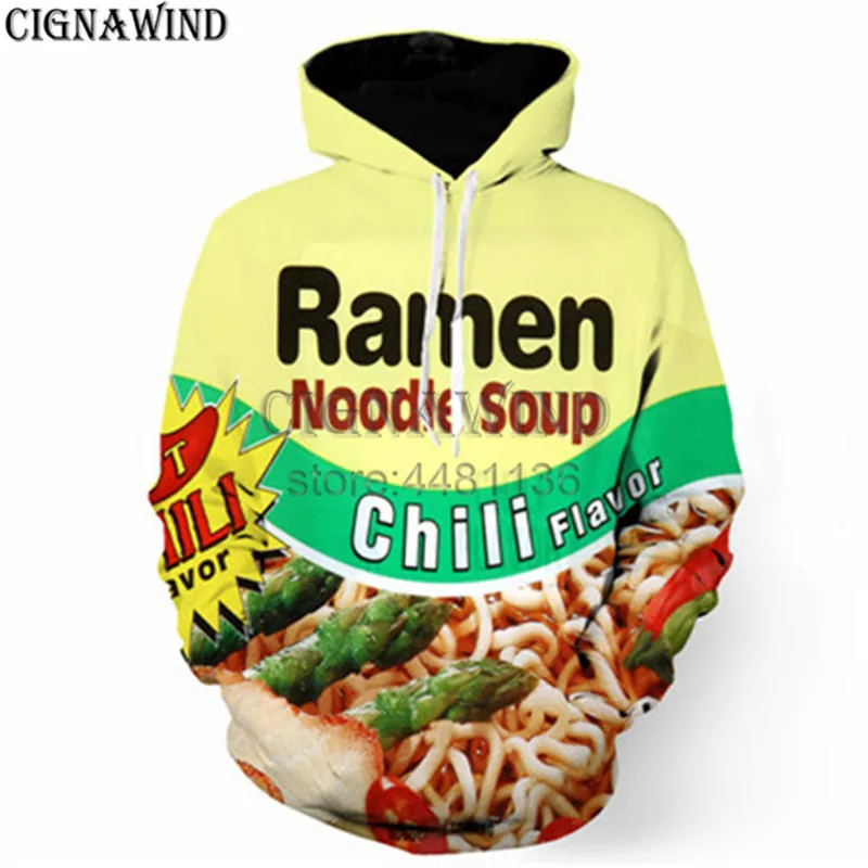 New Ramen Noodle mens Hoodies 3D Print hoodie Men/Women funny tracksuit