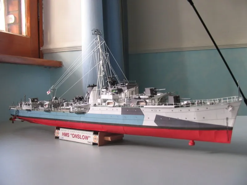 Самодельная Бумажная модель британского эсминца O класса Hms onslw'' Вторая