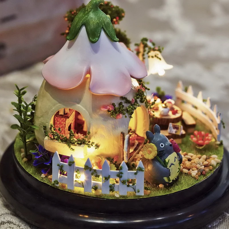 DIY Doll House Miniature Model With Furniture 3D Wooden House Birthday Gifts Toys For Children B015 #E