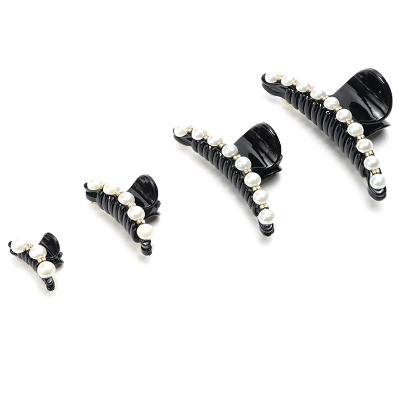 

Black Big Rhinestone Hairpins For Women Pearl Hair Clips Crab Hair Claws For Girls Barrettes Headwear Hair Pins Accessories
