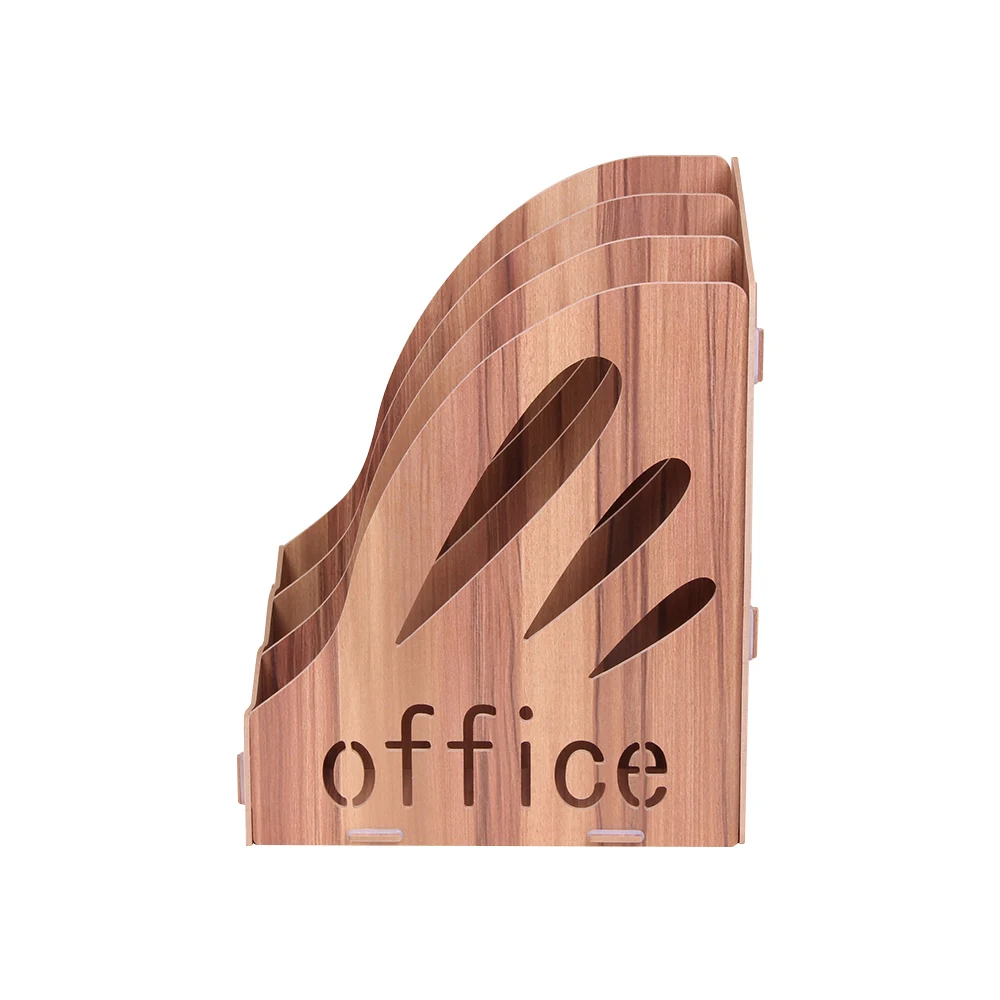 Офисные аксессуары деревянный Рабочий стол органайзер для файлов Escritorio папка для документов держатель 3 вертикальных секций для офисных