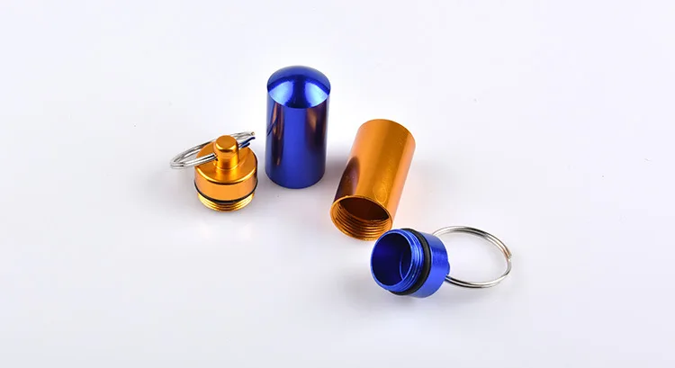 1000 قطع DIY للماء الألومنيوم حبة صندوق حالة حبة الحاويات زجاجة المخدرات حامل المفاتيح الترويجية هدايا lin4054