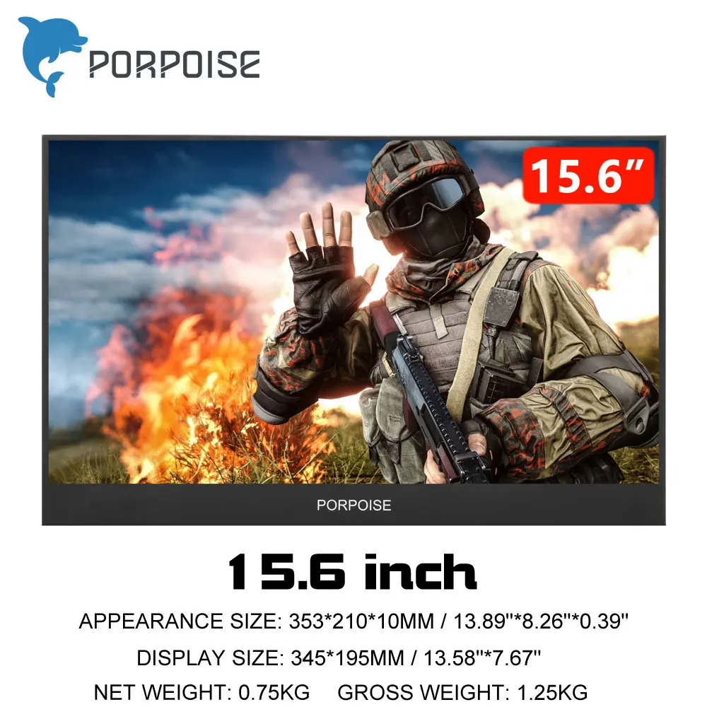  New 15.6 inch Portable Computer Monitor PC HDMI PS3 PS4 Xbo x360 1080P IPS LCD LED Display Monitor 