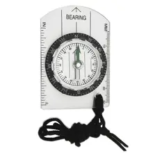 Двухсторонний прозрачный Компас Карта помеха походная линейка спортивного и наружного оборудования аварийные принадлежности