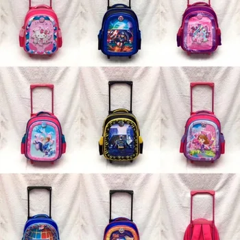 

14" Kids Rolling Case Kid's trolley case Children Travel suitcase School bag wheeled backpack bag Mochila Schoolbags with wheels
