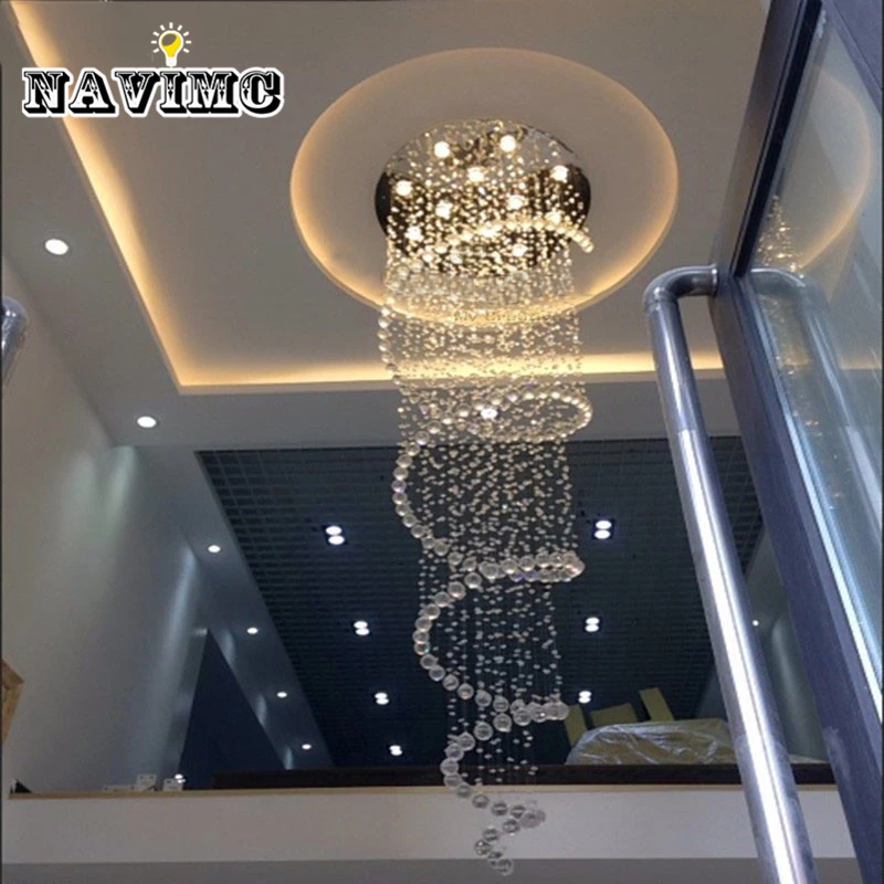 D80CM Modern led Spiral Lustre Crystal Chandelier Light Fixtures Long Stair Light for Staircase Hotel Foyer Living Room D80CM Modern led Spiral Lustre Crystal Chandelier Light Fixtures Long Stair Light for Staircase Hotel Foyer Living Room