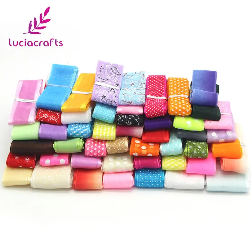 

Lucia crafts 20-42mm Printed Organza Ribbons DIY Wrapping/Party Hair Bow Sewing Handcrafts Accessory 15yards/lot P0305