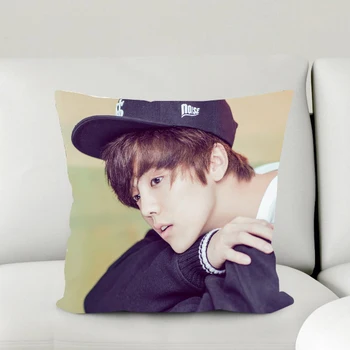 

Oct. New Gift Home Textile K-Pop EXO LU HAN Polyester One-sided Two-sided Square Pillow Case #40966