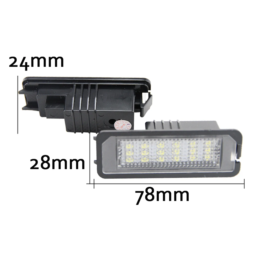 2X24SMD светодиодный комплект без ошибок для VW Amarok Eos Golf 6 Golf 7 New Beetle Polo Passat B6 CC светодиодный светильник для номерного знака