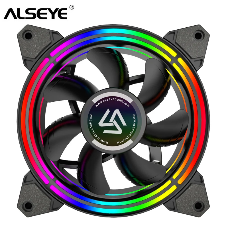 ALSEYE PC مروحة 4 دبوس PWM 120 مللي متر مراوح التبريد برودة ساكنة RGB مروحة كمبيوتر لحالة و وحدة المعالجة المركزية مروحة استبدال ALSEYE PC مروحة 4 دبوس PWM 120 مللي متر مراوح التبريد برودة ساكنة RGB مروحة كمبيوتر لحالة و وحدة المعالجة المركزية مروحة استبدال