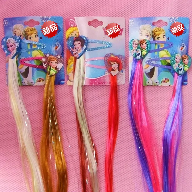 

2pcs/lot Frozen Aisha Hairpin Girl Scorpion Wig Hair Accessories Headdress Elsa Anna Birthday Party Show Jewelry