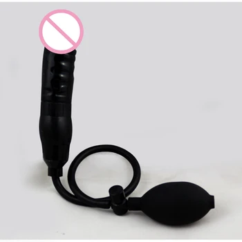 Dildos & Insertables/ Inflatable pump up Dildos sex toys for couples lesbian beginner increase penis toys gay lover games 6.5in 2