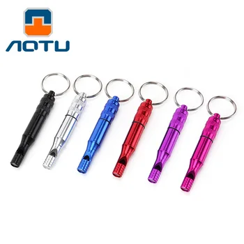 NEW 2020 Outdoor 6piece/lot Camping Aluminum alloy two big whistle high decibel lifesaving whistle outdoor survival whistle creeper outdoor aluminum alloy survival whistle white silver