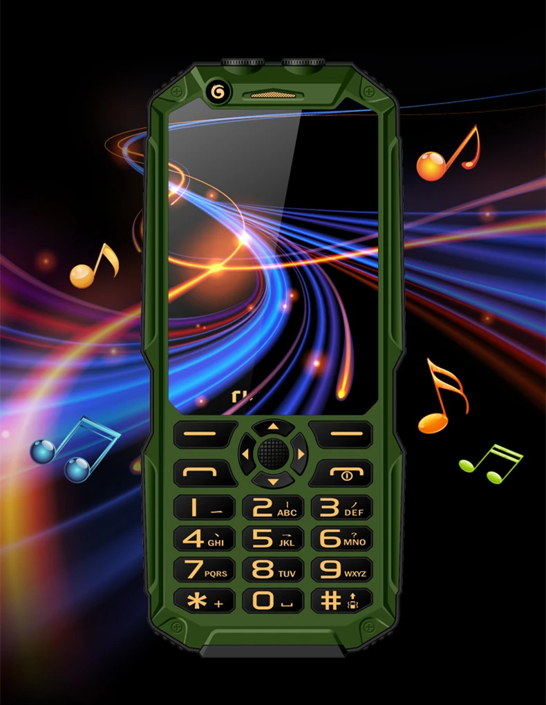 Кнопочный мобильный телефон TKEXUN Q8A с блоком питания Аналоговый Открытый ударопрочный пылезащитный 3," фонарик Wifi сотовый телефон
