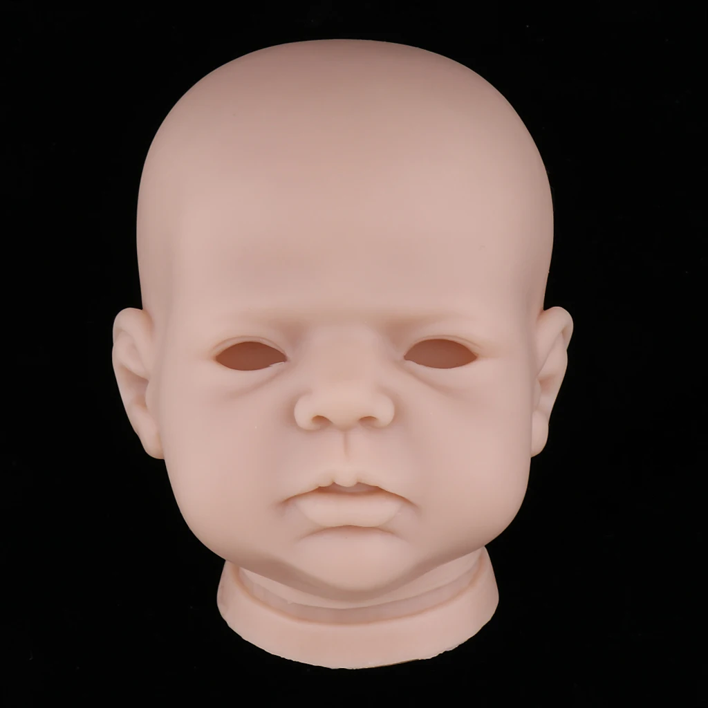 20'' Reborn Sleeping Doll Vinyl Head Sculpt Newborn Baby Head Mold Kit Unpainted Custom Part Normal Skin #3