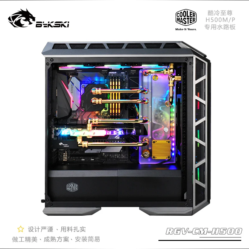 BYKSKI акриловая водная охлаждающая доска совместимый кулер Master H500P H500M чехол для