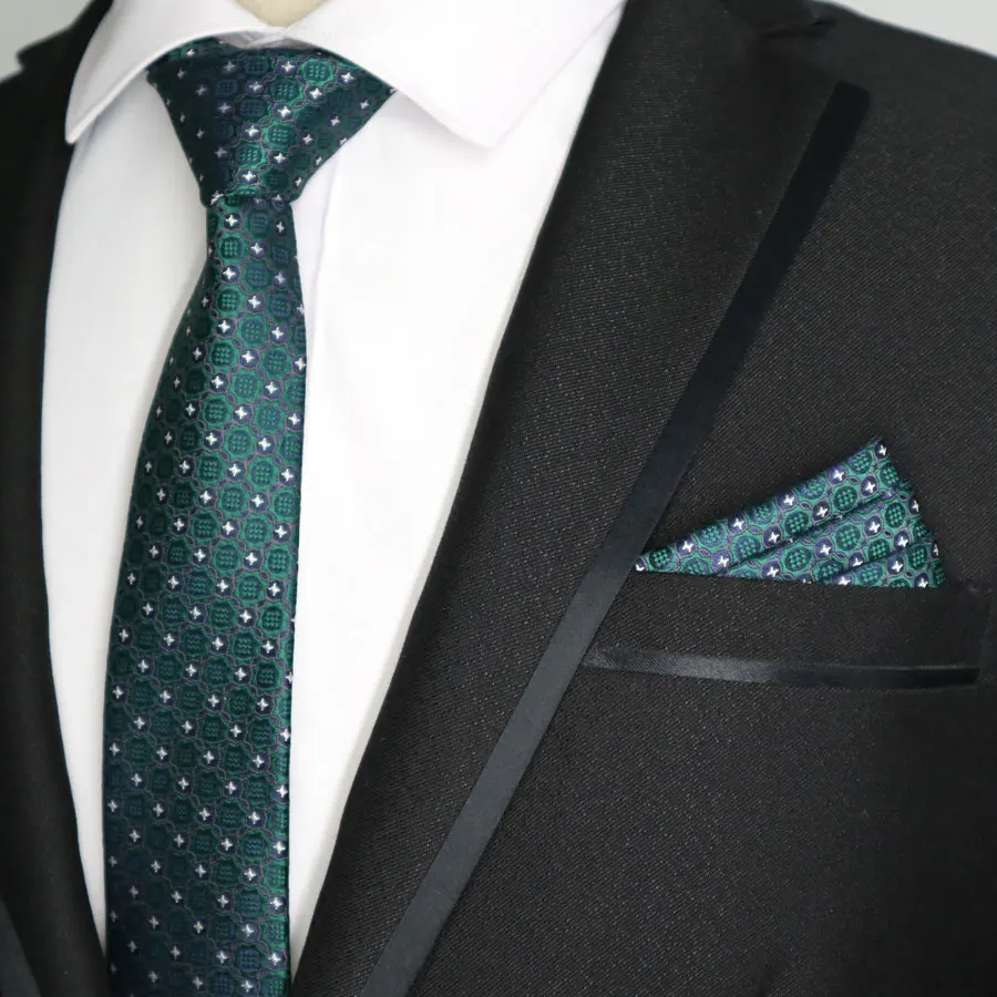 27 цветов, 6 см, обтягивающие мужские полиэфирные шелковые галстуки, карманный квадратный набор в горошек, узкий галстук наборы с платком, Мужская Свадебная деловая вечеринка - Цвет: SG26