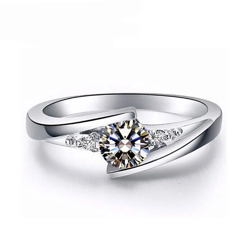 

Small Zircon Female Ring Cute Female 925 Silver Wedding Jewelry Promise Engagement Ring 2019 Valentine's Day Gift Classic