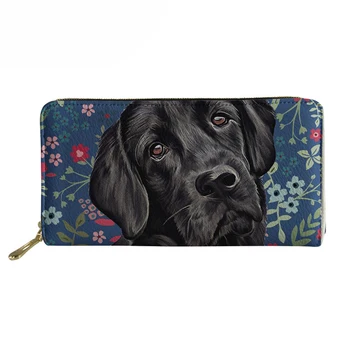 

Wallets Female Black Labrador Drivers License Wallet Pu Leather Famous Brand Small Travel Purse Portefeuille Femme