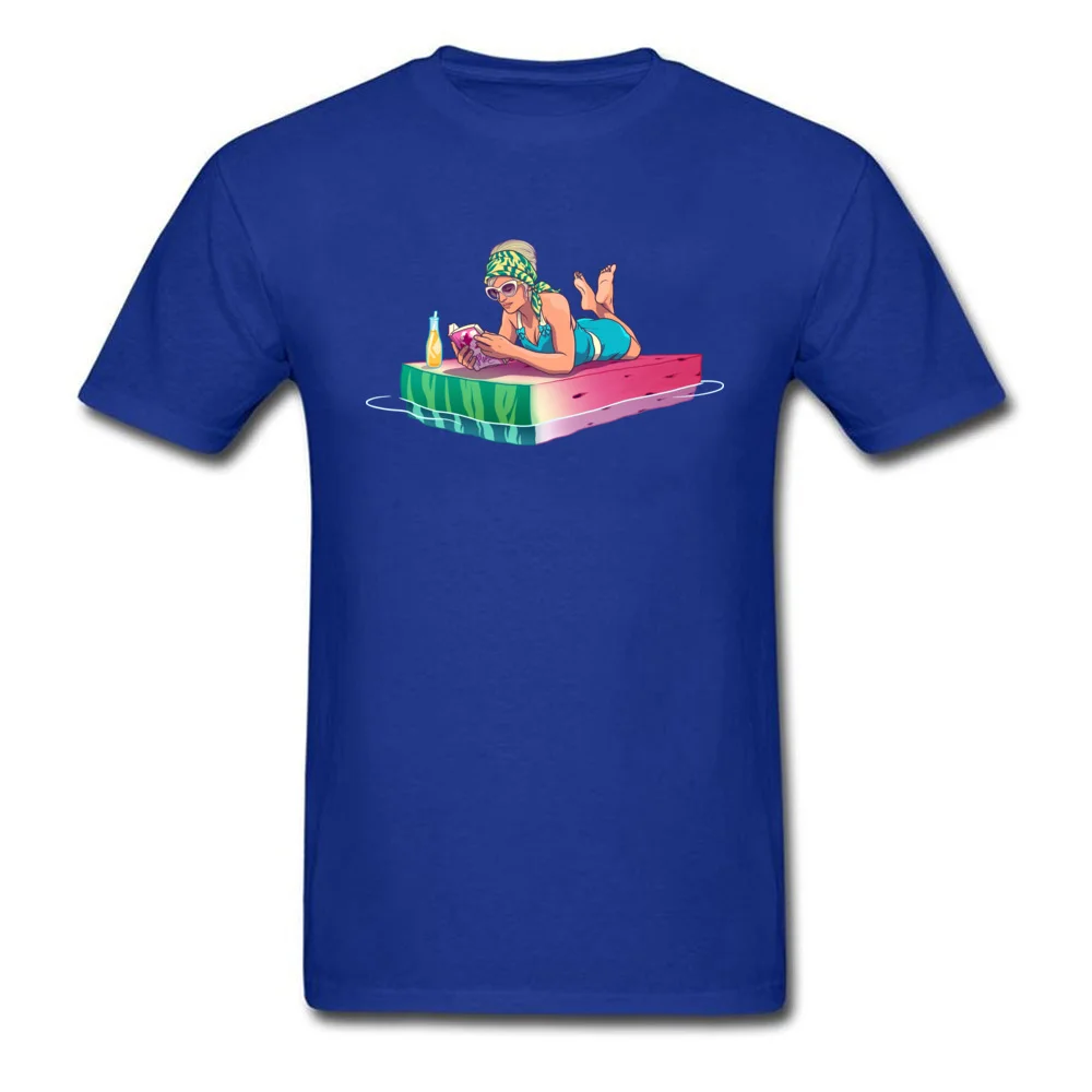 Watermelon T Shirt Family Short Sleeve Fitted Round Collar All Cotton Tops Shirts Unique Tshirts for Men NEW YEAR DAY Watermelon blue