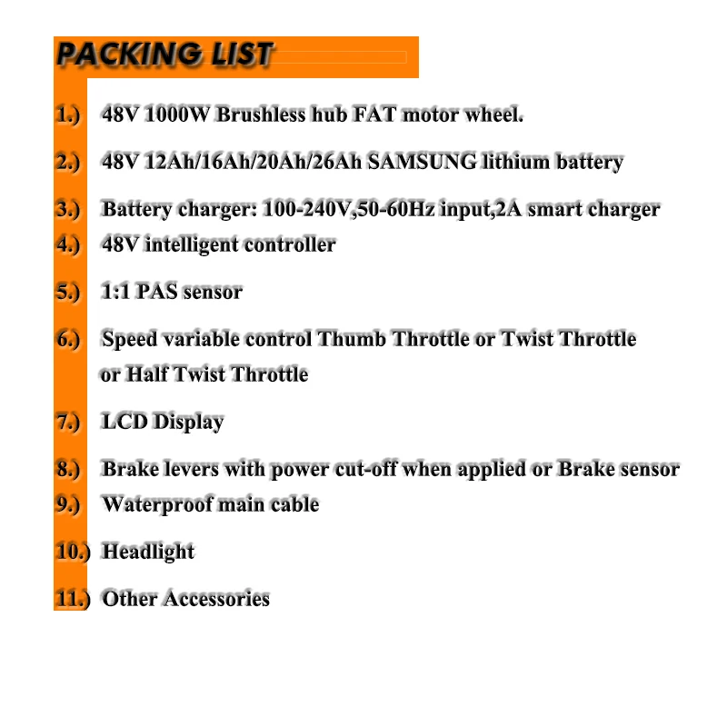 Best JS 1000W 48V EBike Conversion Kit Suit For Fat Tire Electric Bike 12Ah 16Ah 20Ah Lithium Battery Motor Wheel 20 26  LCD Display5 1